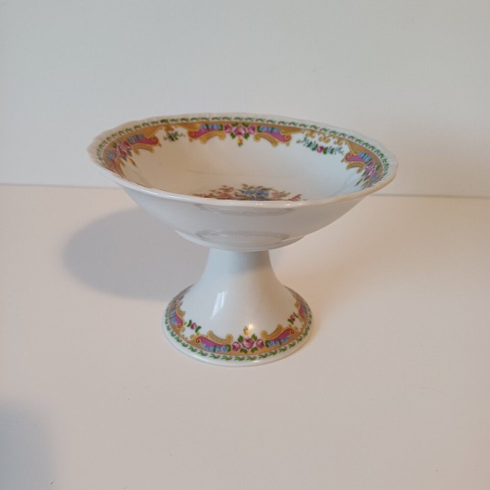 Limoges Flowers Fruit Bowl Serving Dish